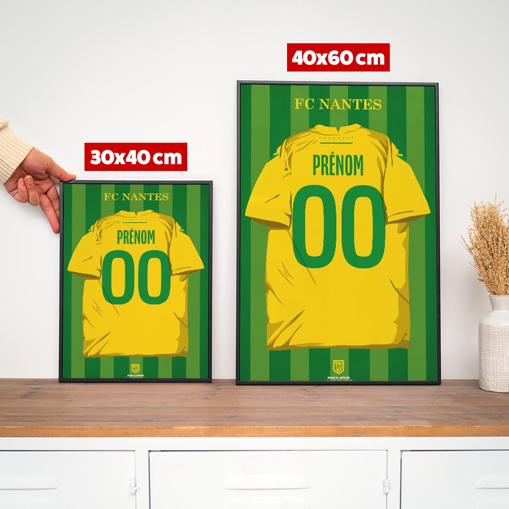 Affiche FC Nantes - Maillot Personnalisé