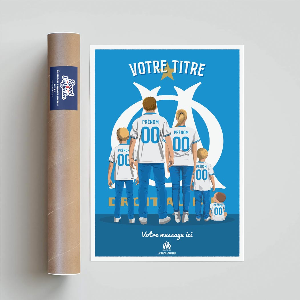 Affiche OM - Famille Personnalisée