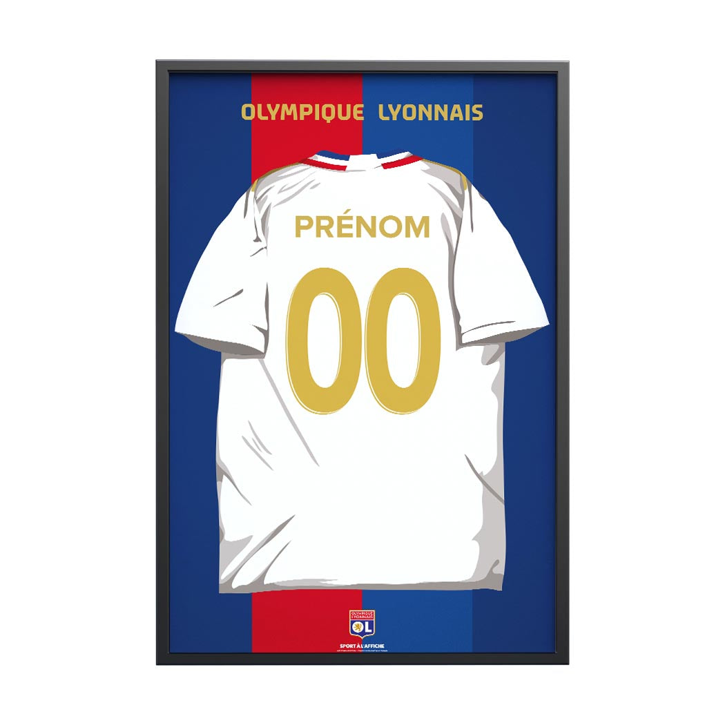 Affiche Olympique Lyonnais - Maillot Personnalisé