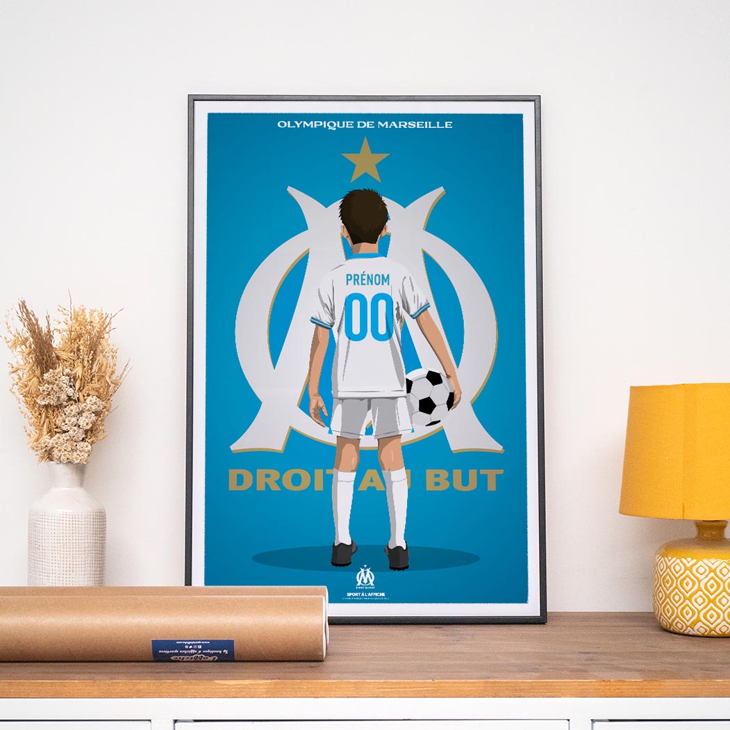 Affiche OM - Enfant Personnalisé