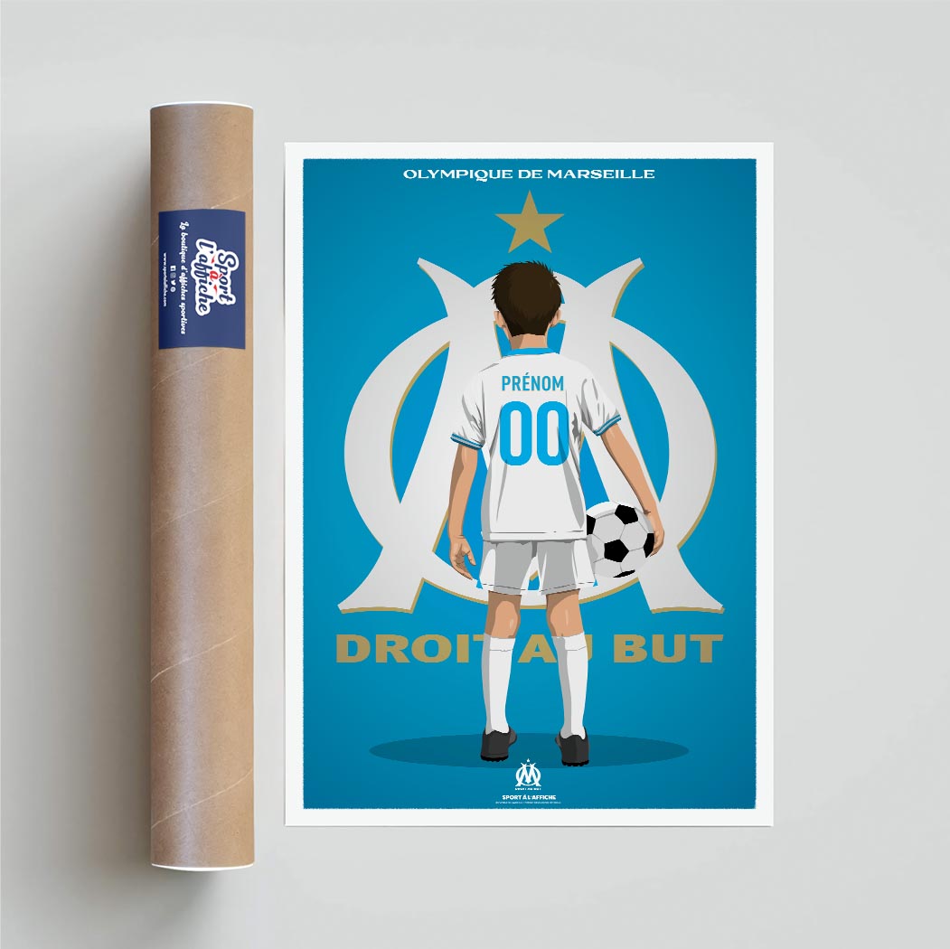 Affiche OM - Enfant Personnalisé