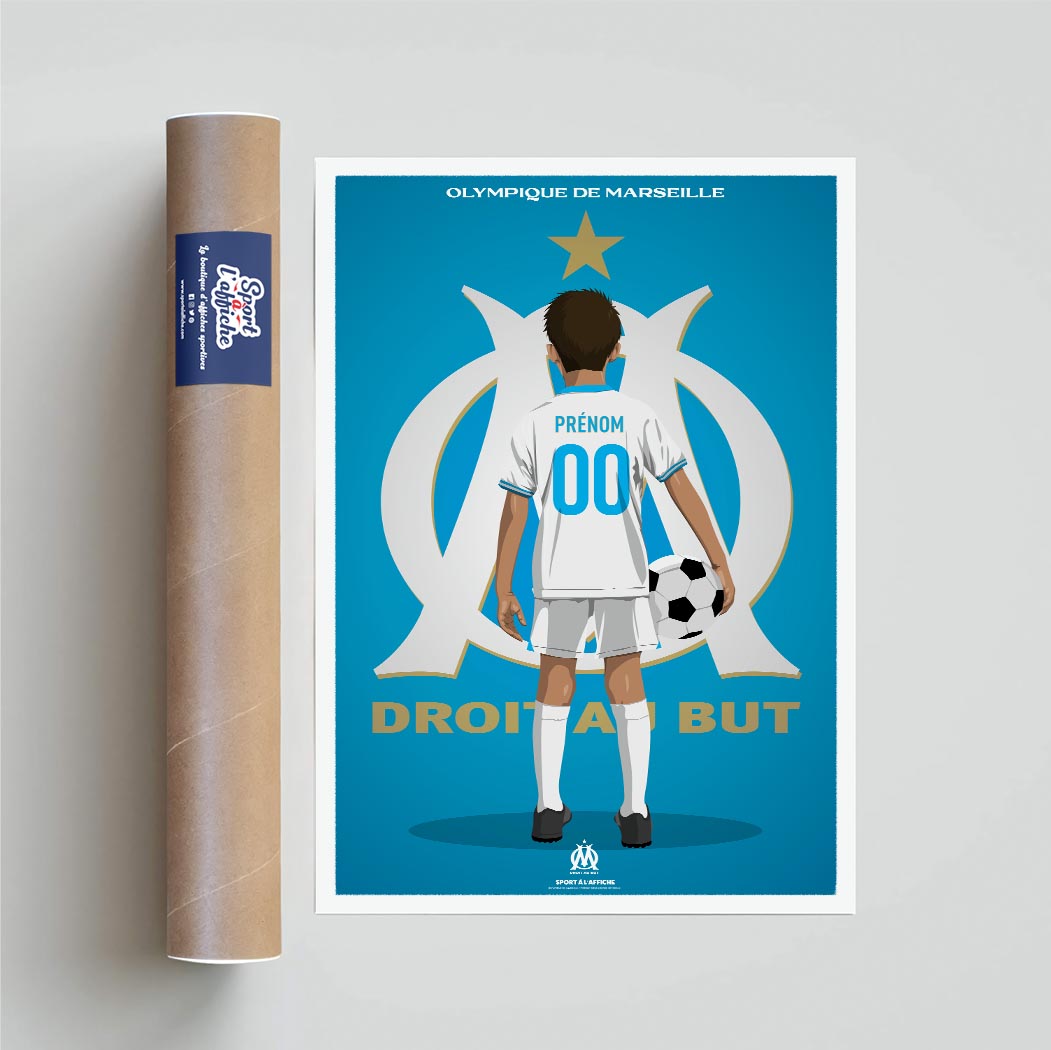 Affiche OM - Enfant Personnalisé