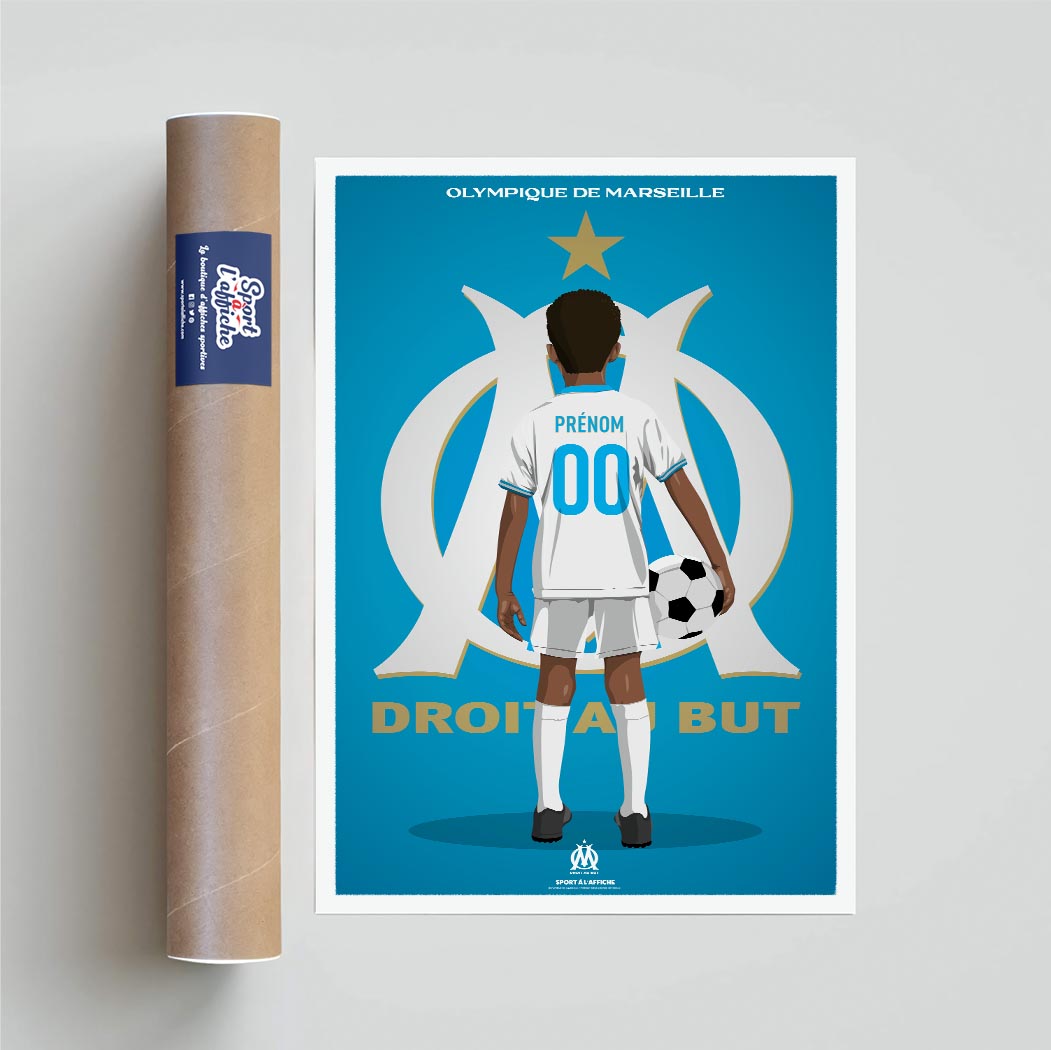 Affiche OM - Enfant Personnalisé