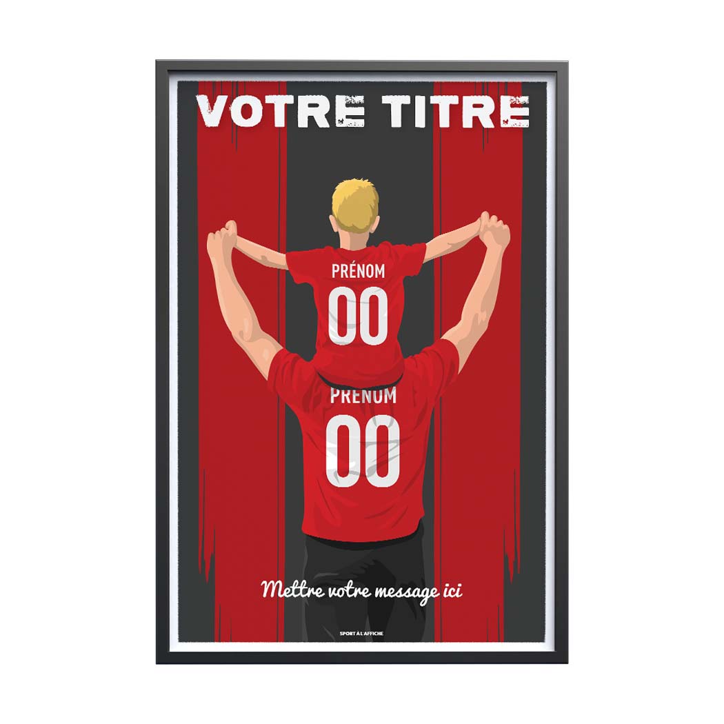 Affiche Foot - Père et Enfant Personnalisé