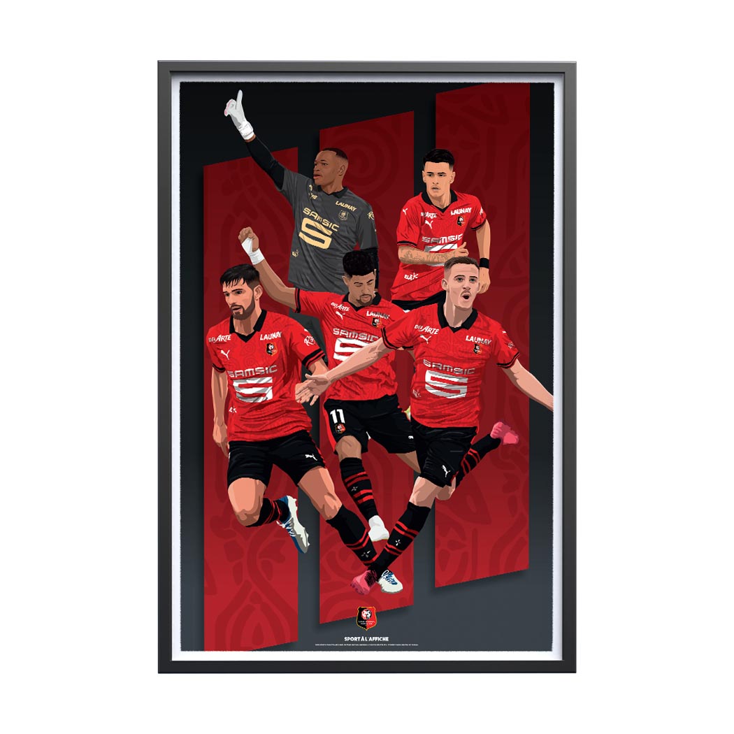 Affiche Stade Rennais F.C. - Les Rouges et Noirs