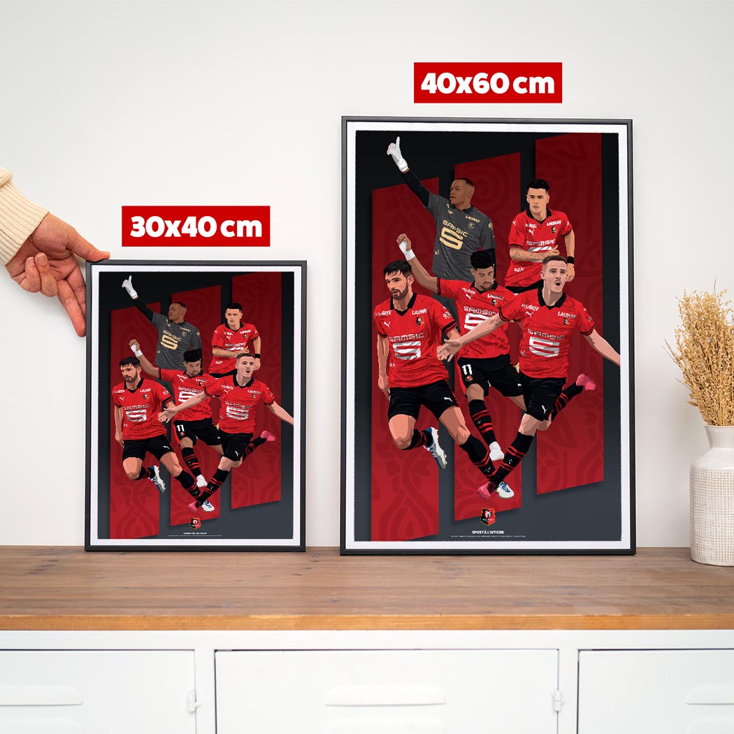 Affiche Stade Rennais F.C. - Les Rouges et Noirs