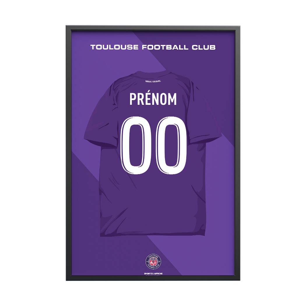 Affiche Toulouse FC - Maillot Personnalisé