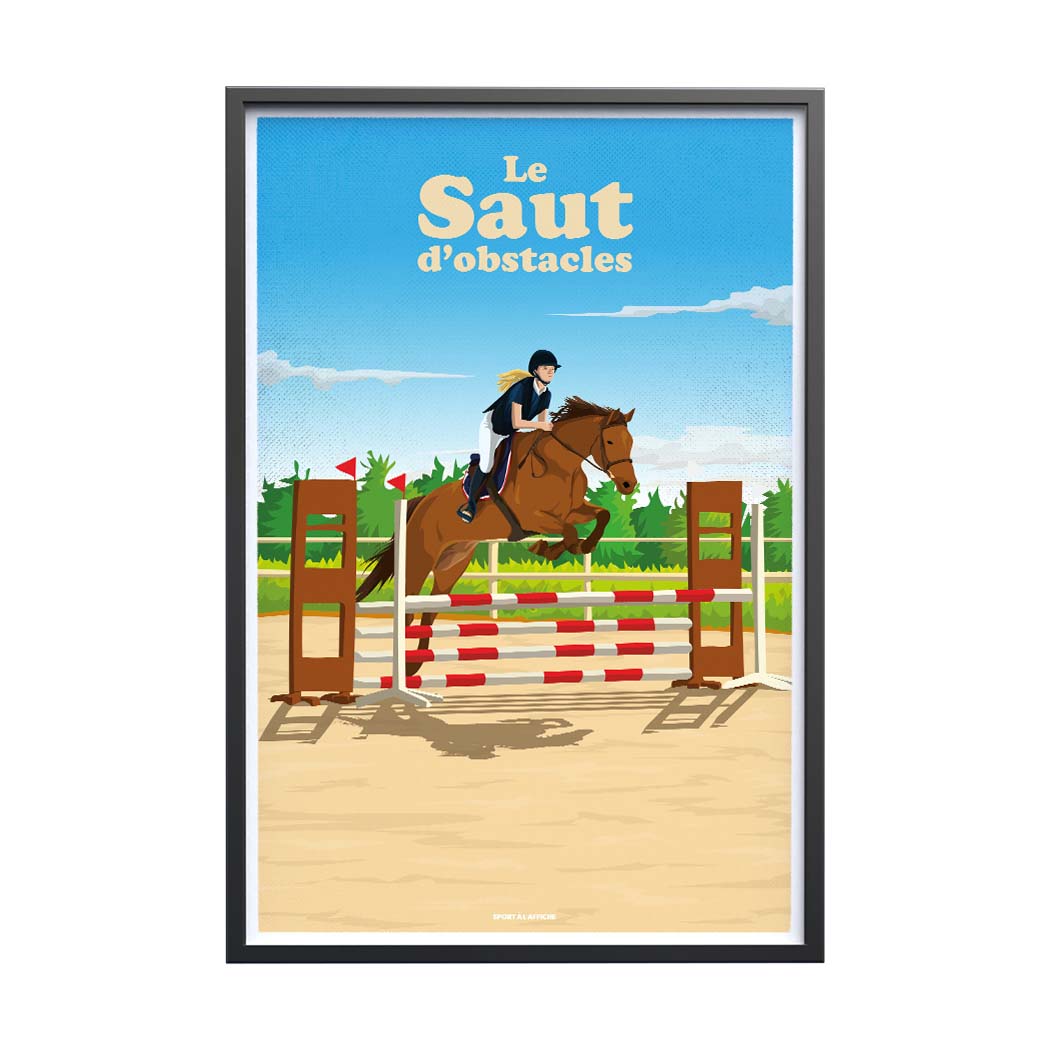 Affiche Equitation - Saut d'Obstacle