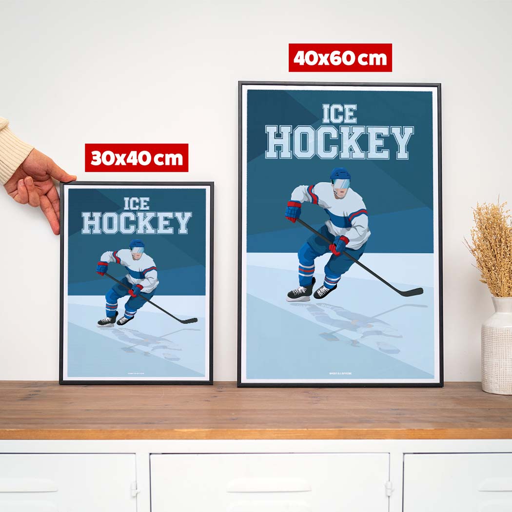 Affiche Hockey sur glace - Illustration "Ice Hockey"