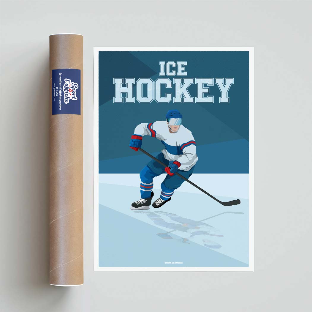 Affiche Hockey sur glace - Illustration "Ice Hockey"