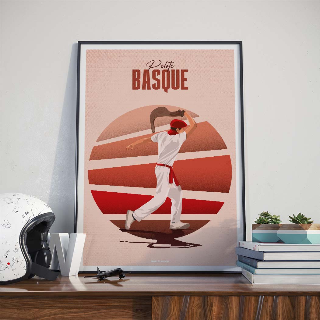 Affiche Pelote Basque - Poster Pelote Basque - Déco Pelote Basque ...
