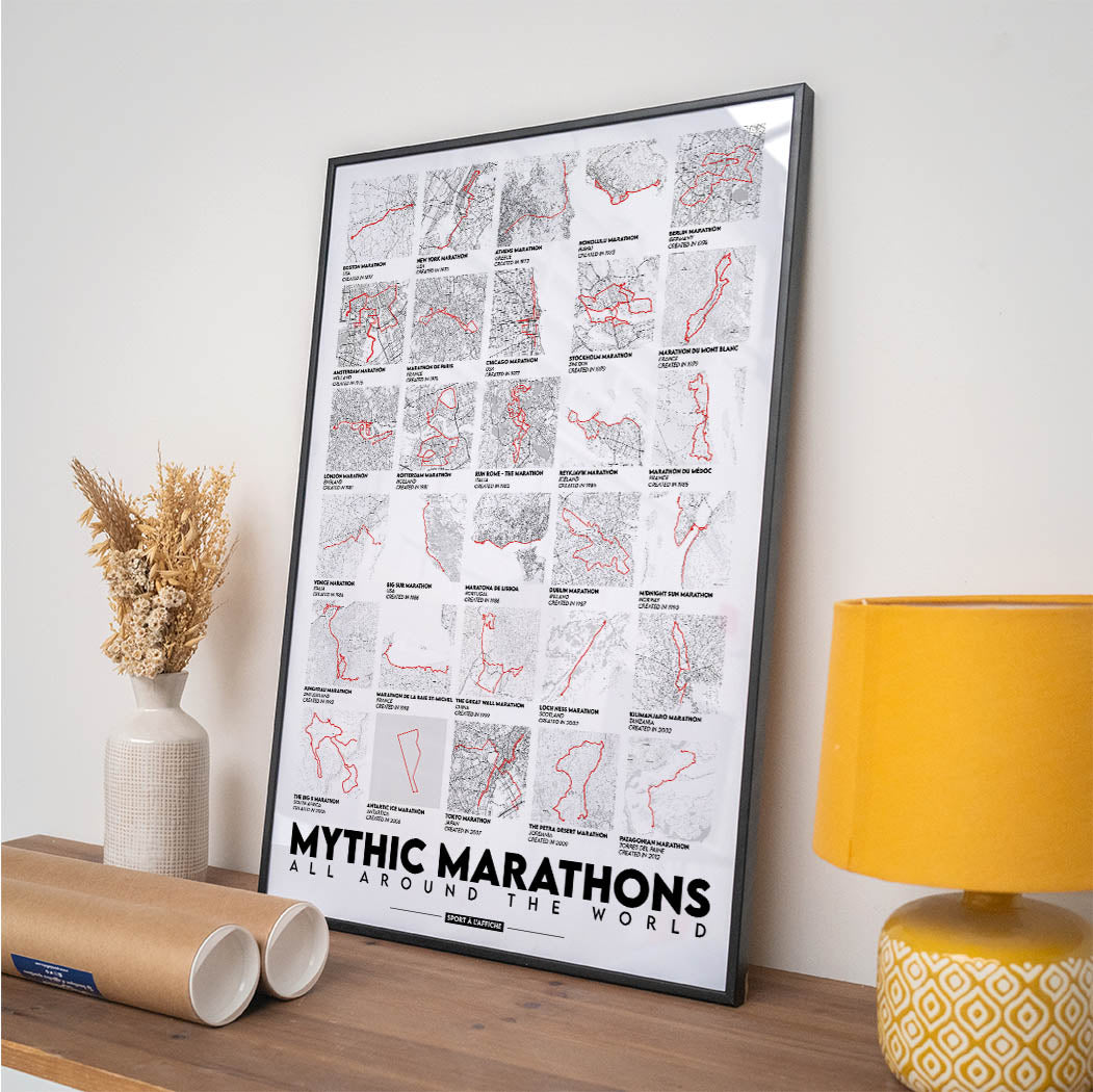 Affiche Running - Les Marathons Mythiques