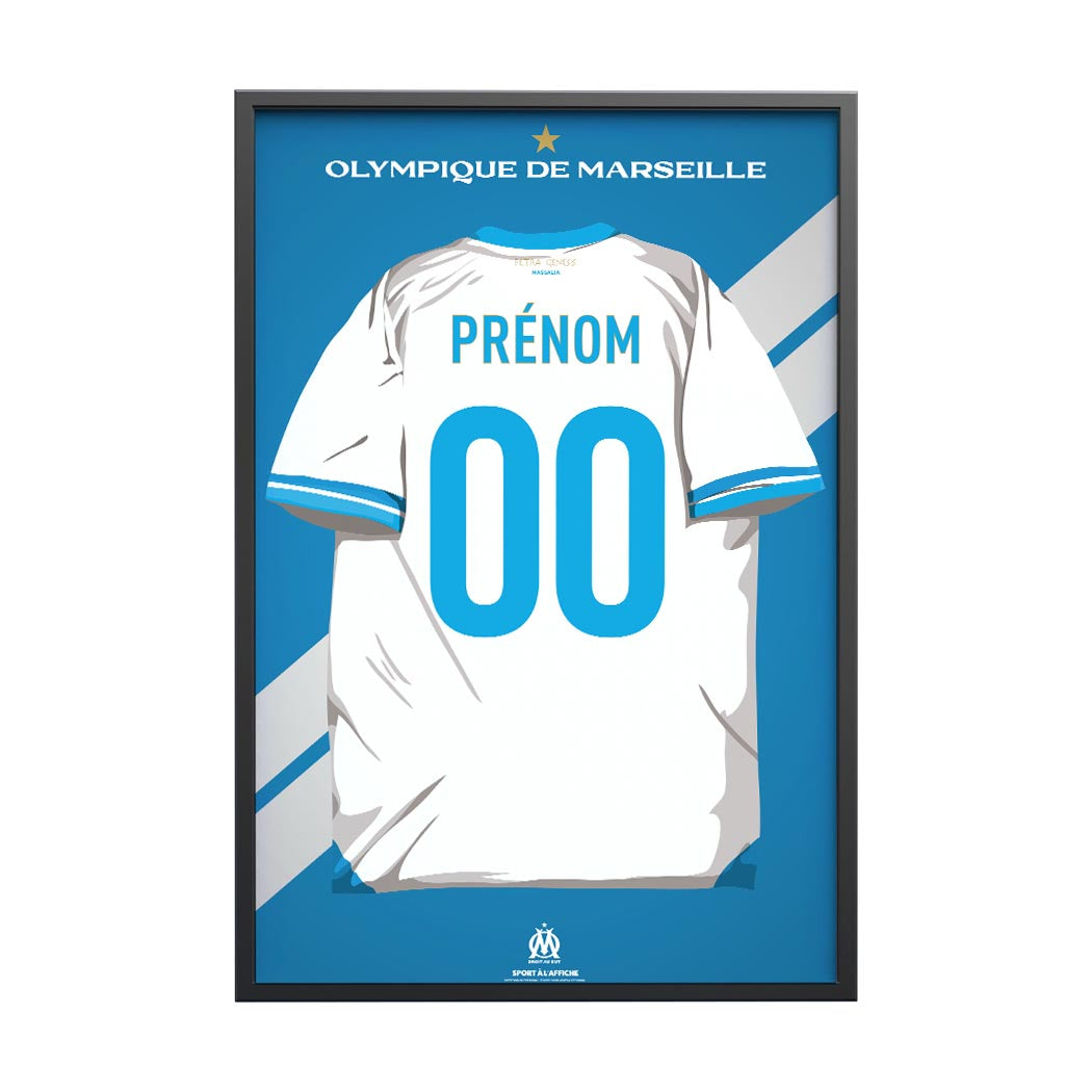 Affiche OM - Maillot Personnalisé