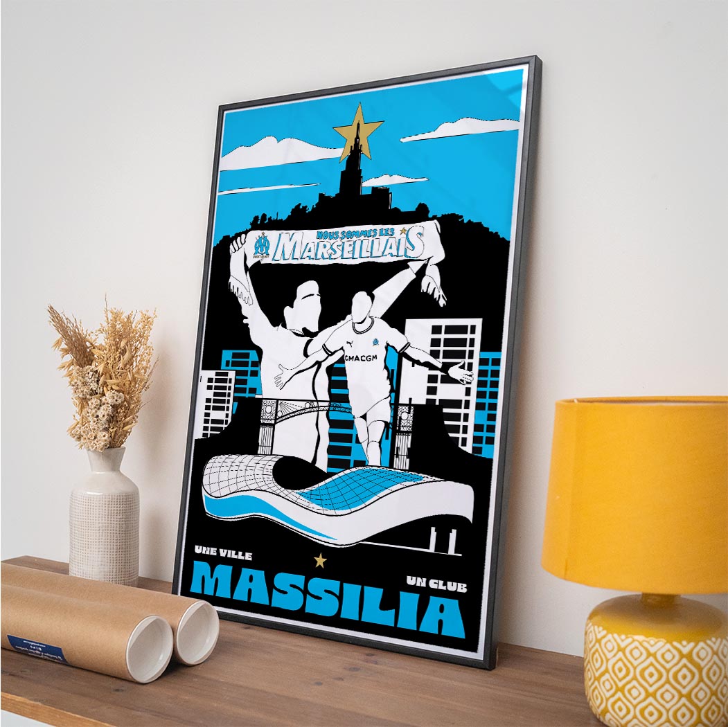 Affiche OM - Massilia Une Ville Un Club