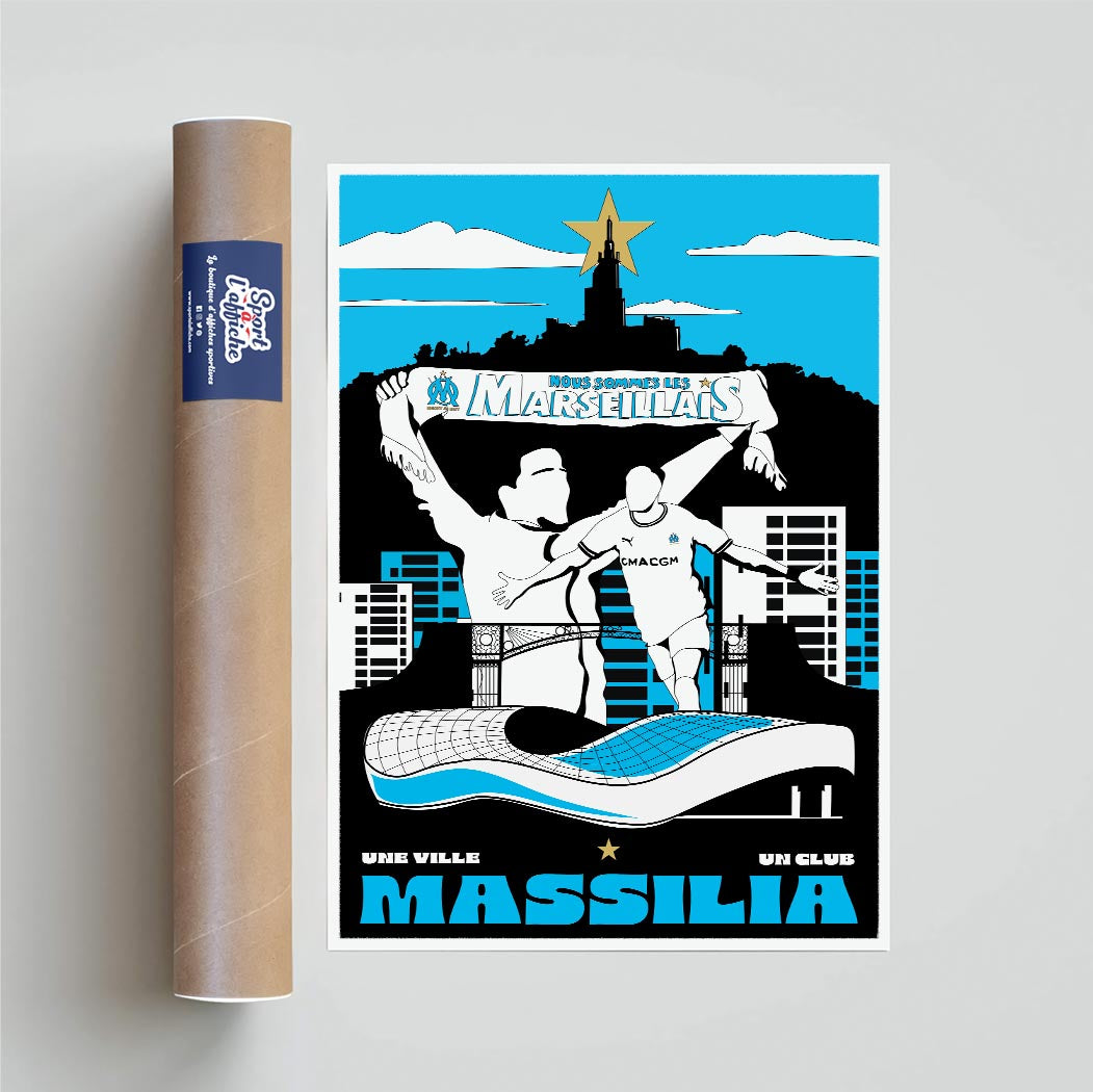 Affiche OM - Massilia Une Ville Un Club