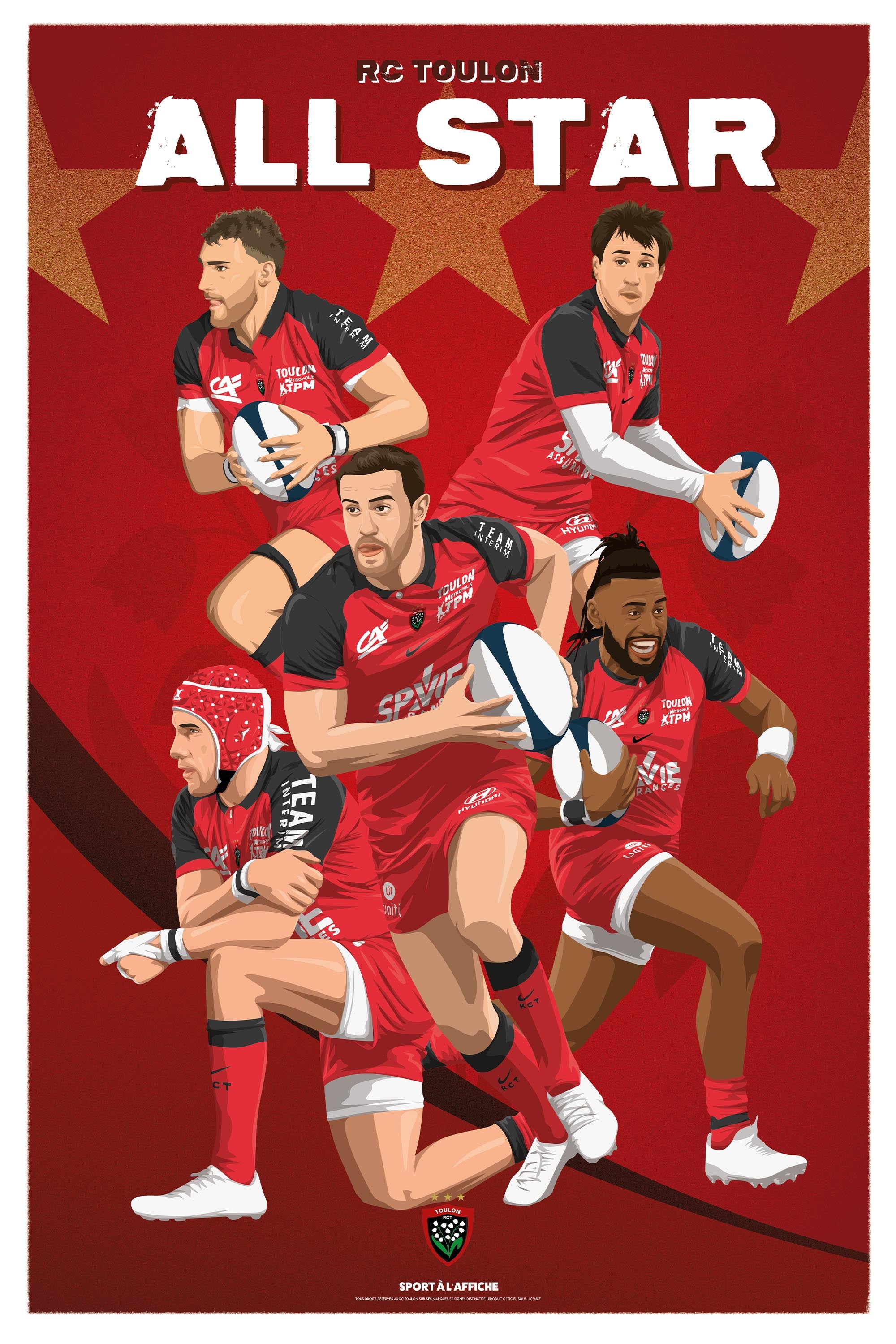 Affiche RC Toulon - Illustration All Star