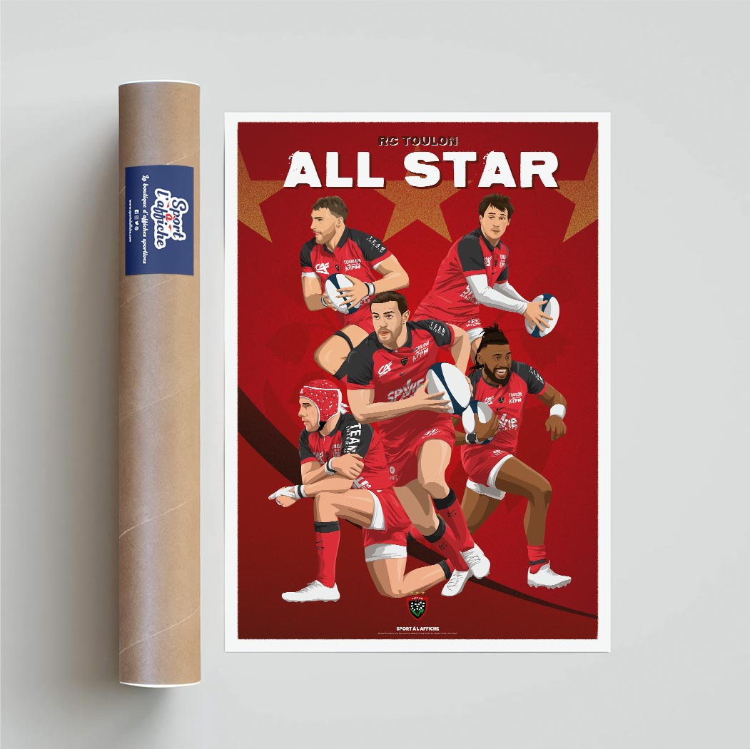 Affiche RC Toulon - Illustration All Star