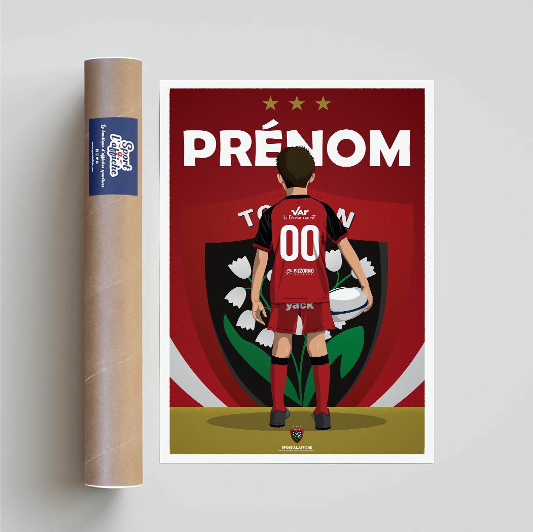 Affiche RC Toulon - Enfant Personnalisé