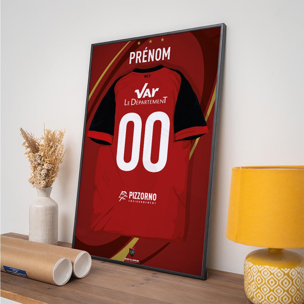 Affiche RC Toulon - Maillot Personnalisé