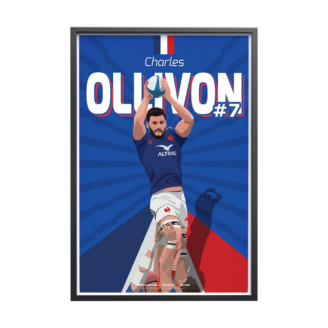 Affiche XV de France - Charles Ollivon