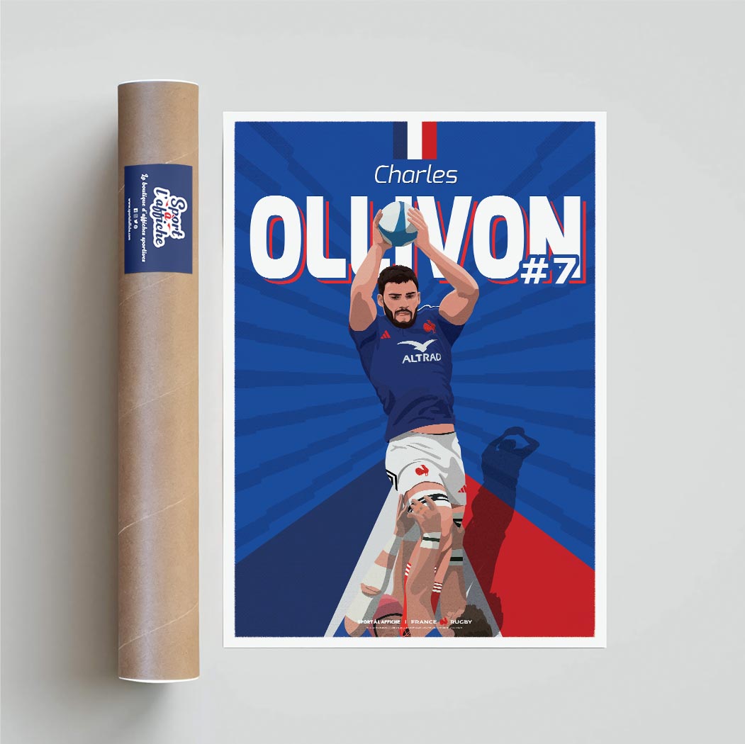 Affiche XV de France - Charles Ollivon