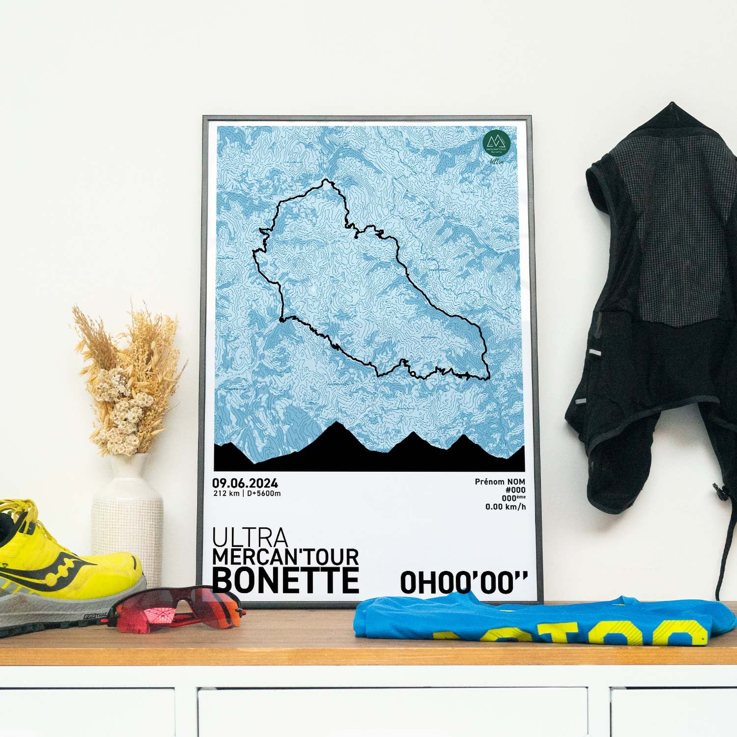 Affiche Cyclisme - Affiche Mercan'Tour Ultra Bonette 212km Personnalisée