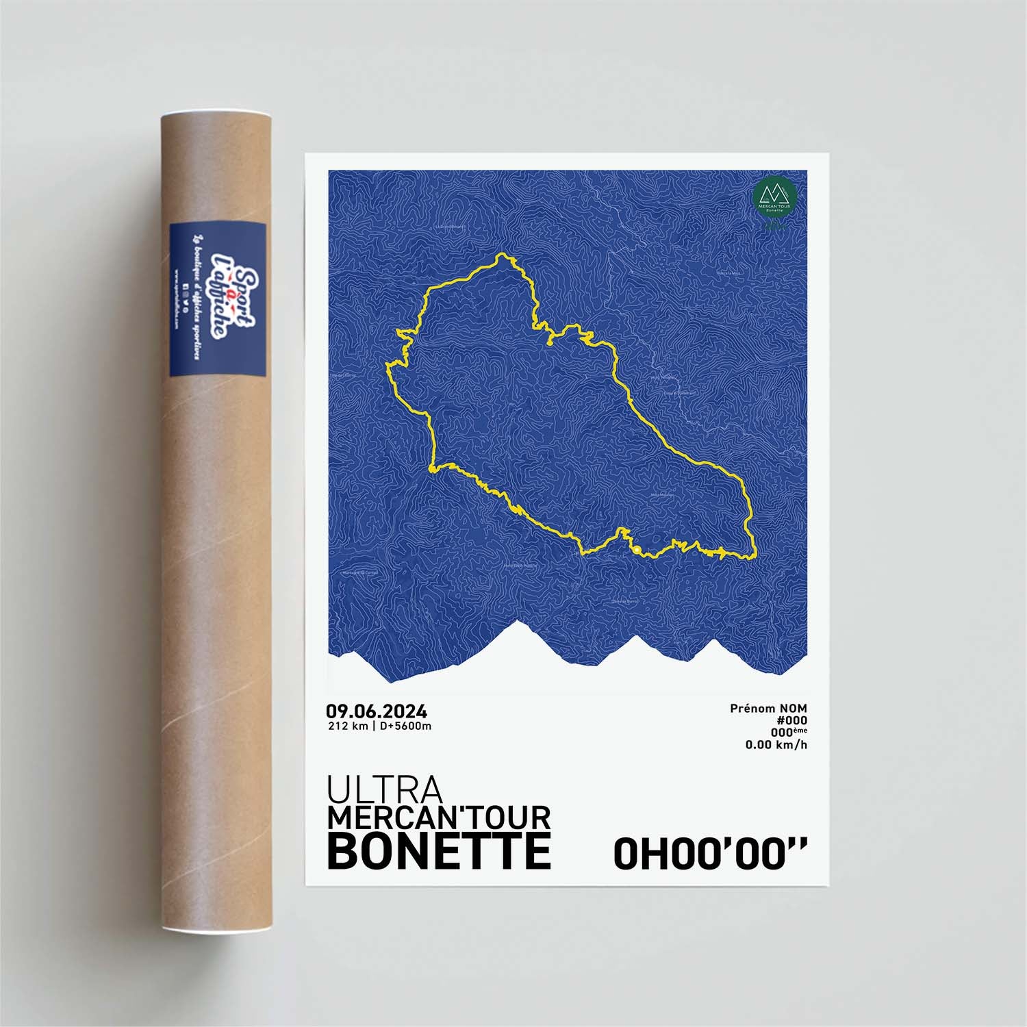 Affiche Cyclisme - Affiche Mercan'Tour Ultra Bonette 212km Personnalisée