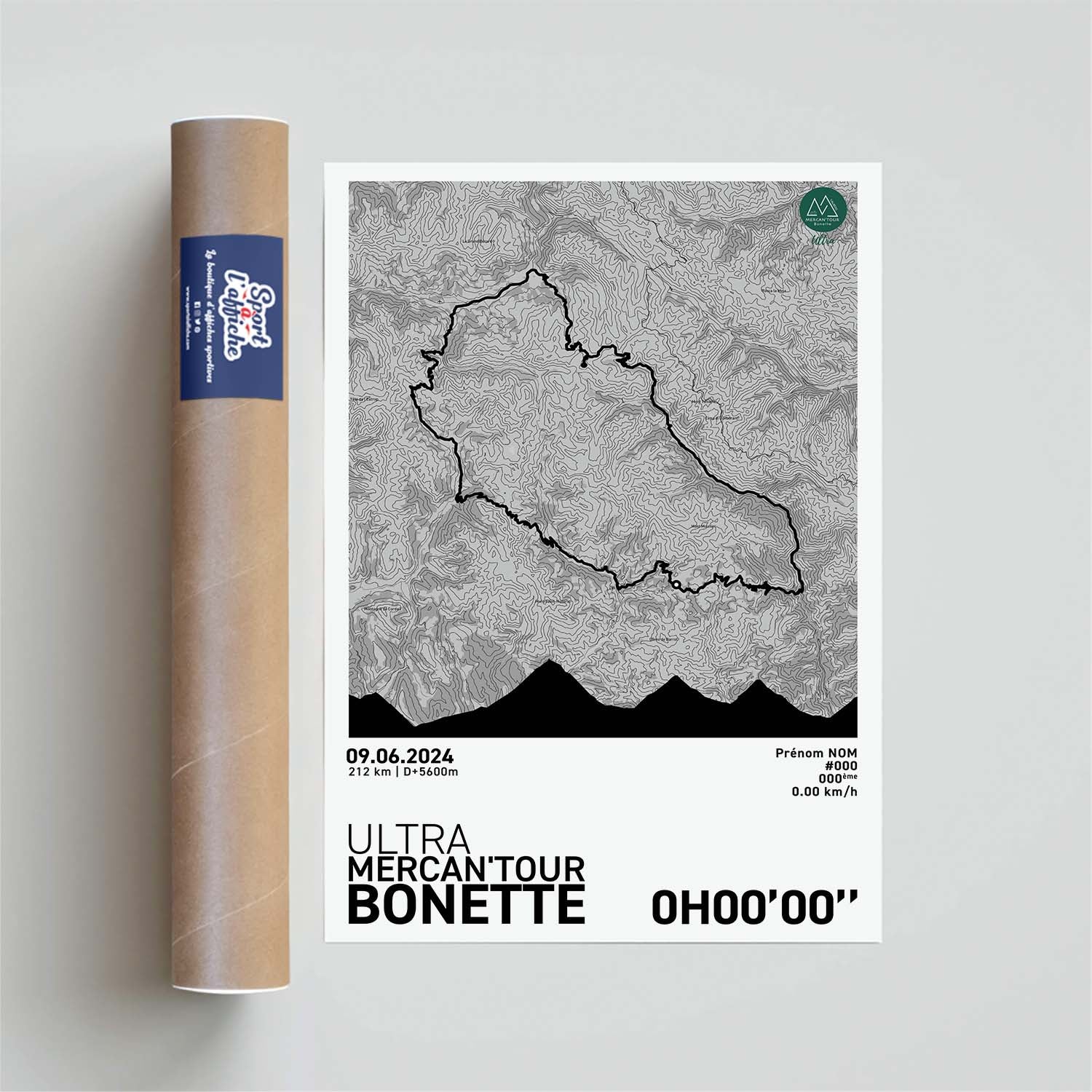 Affiche Cyclisme - Affiche Mercan'Tour Ultra Bonette 212km Personnalisée