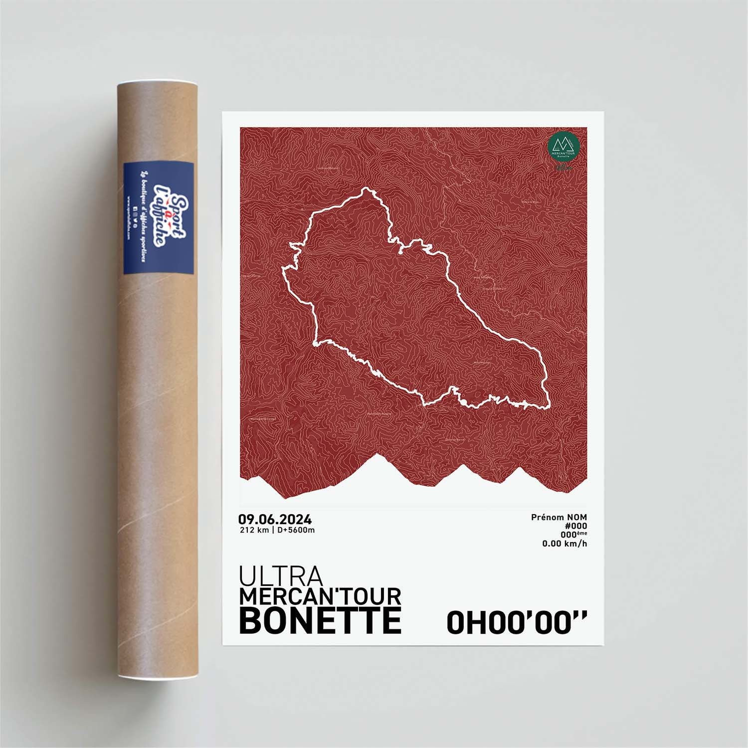 Affiche Cyclisme - Affiche Mercan'Tour Ultra Bonette 212km Personnalisée