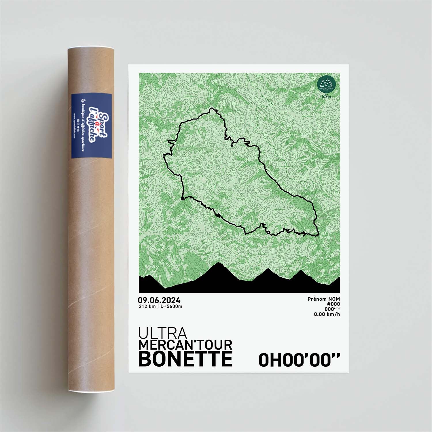 Affiche Cyclisme - Affiche Mercan'Tour Ultra Bonette 212km Personnalisée