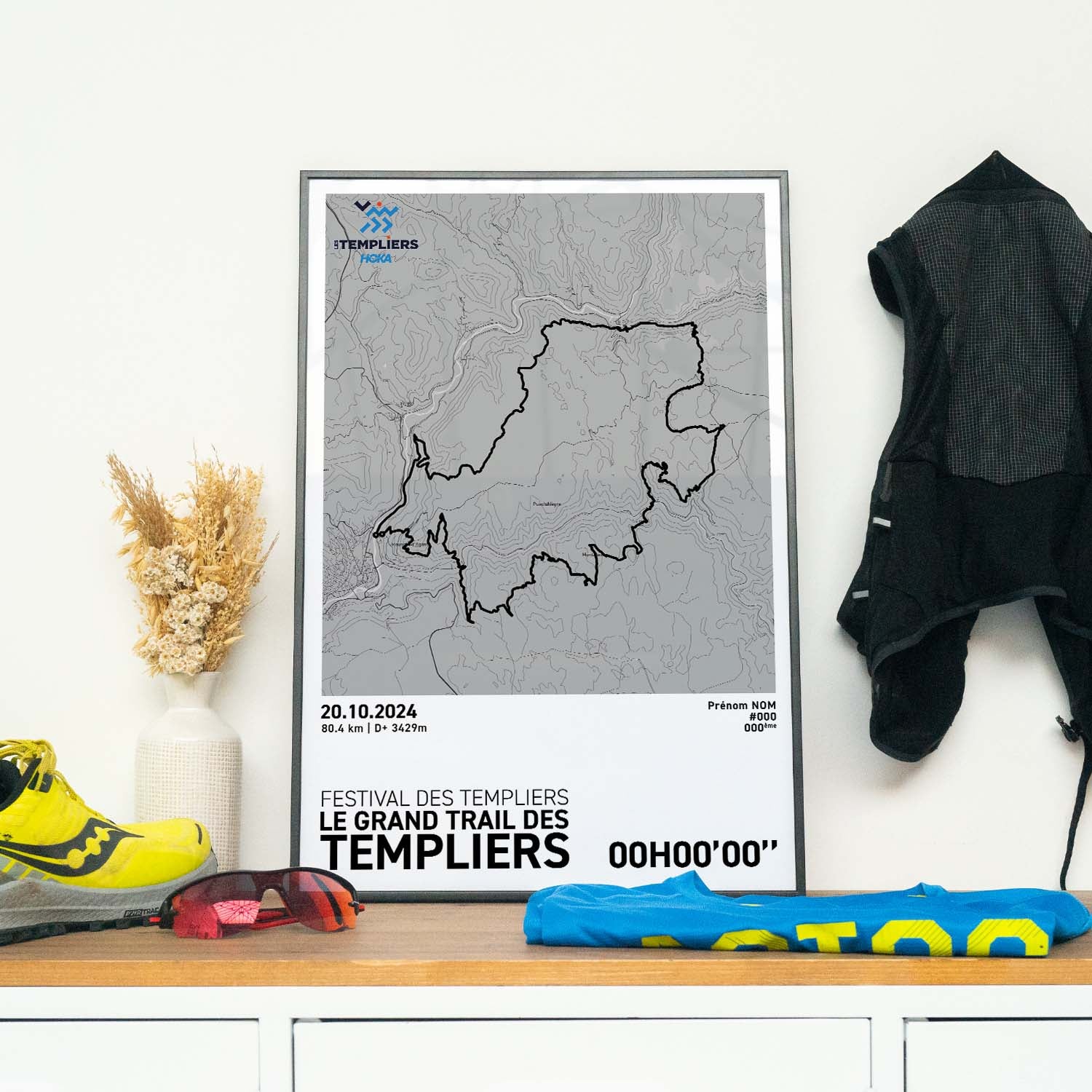 Affiche Running -  Festival des Templiers - Le Grand Trail des Templiers