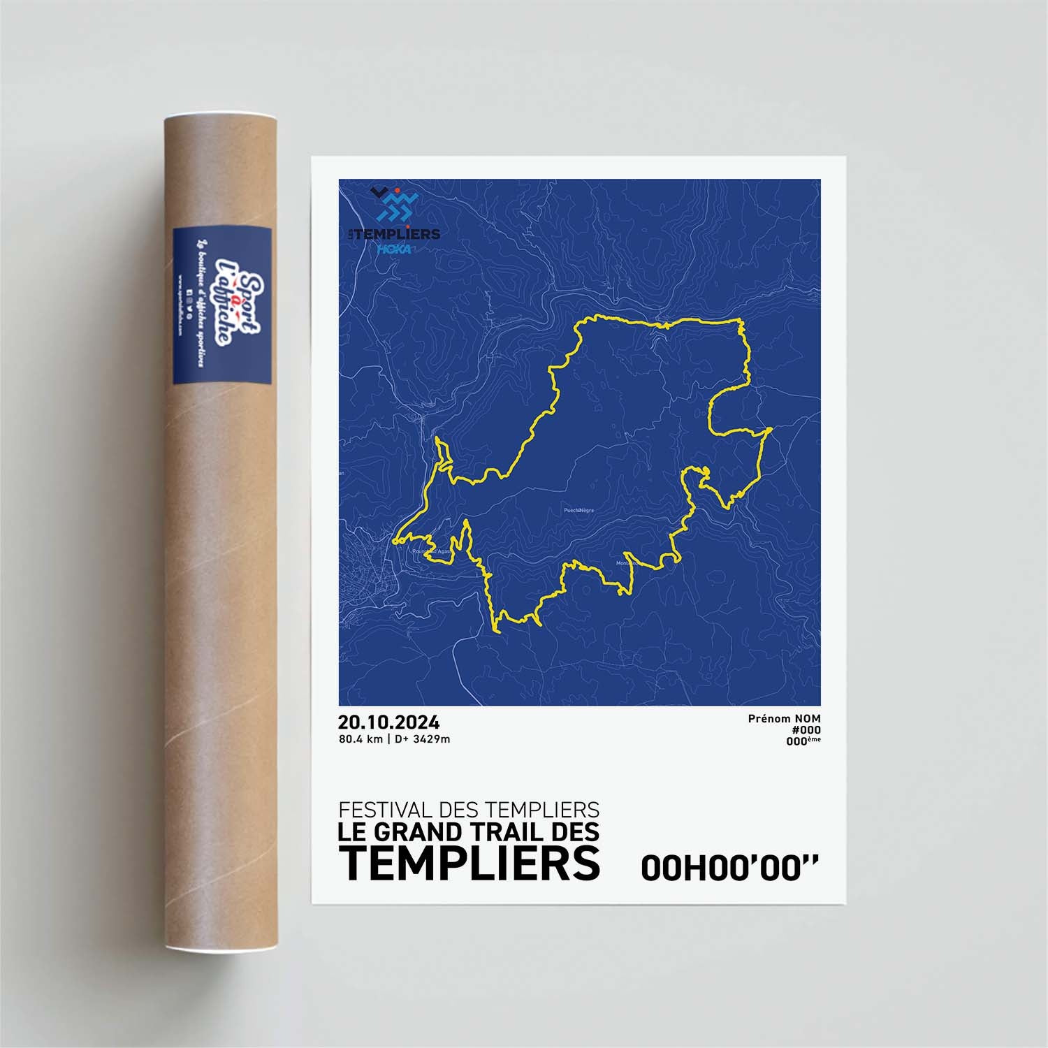 Affiche Running -  Festival des Templiers - Le Grand Trail des Templiers