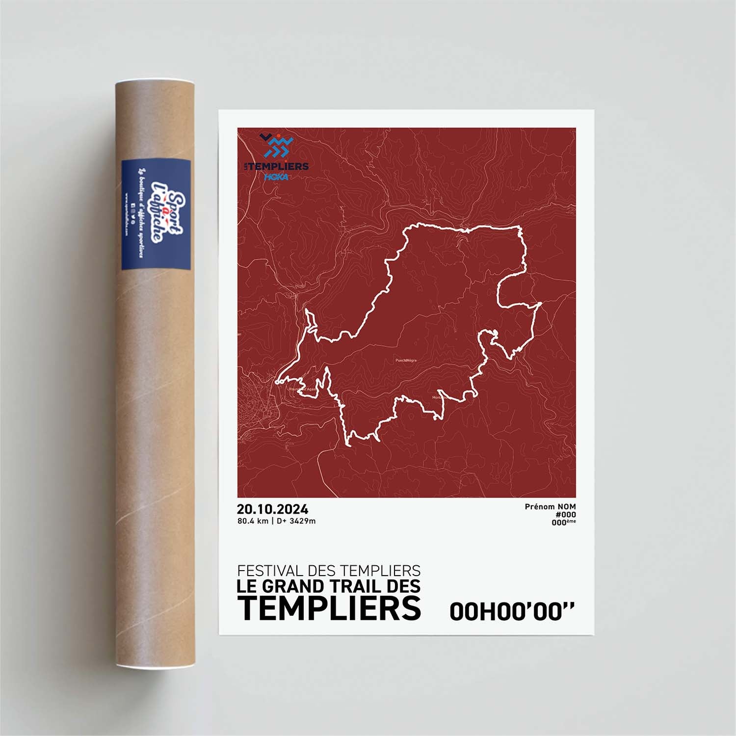 Affiche Running -  Festival des Templiers - Le Grand Trail des Templiers