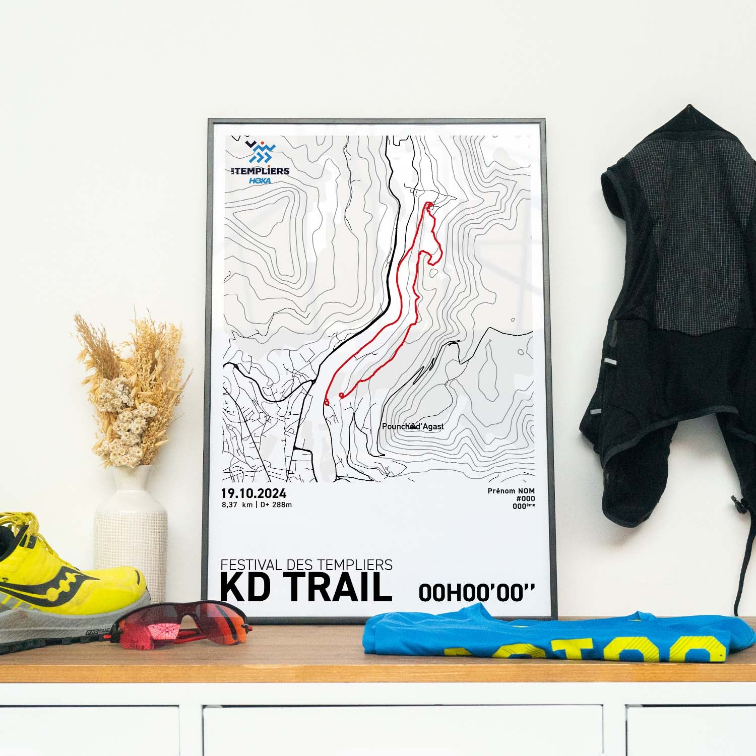 Affiche Running -  Festival des Templiers - KD Trail