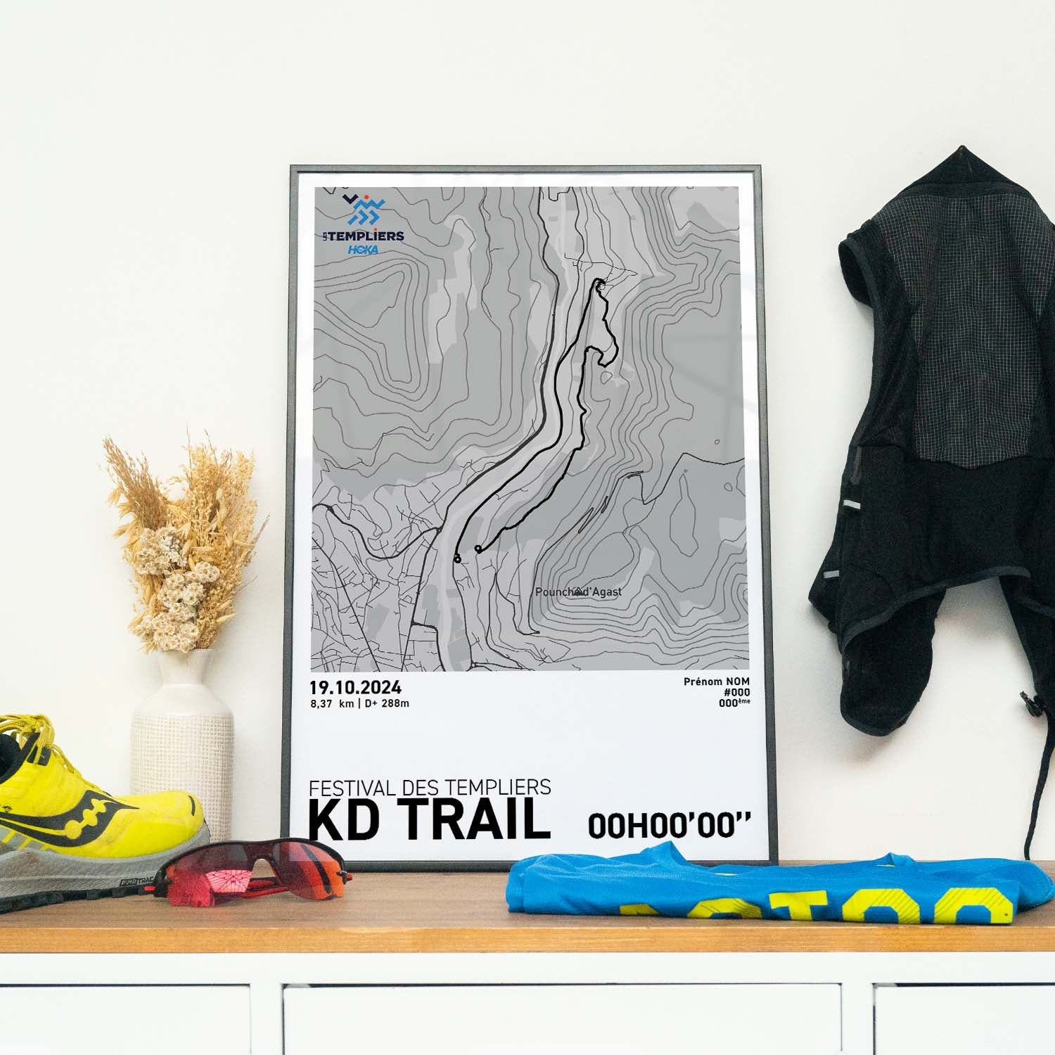Affiche Running -  Festival des Templiers - KD Trail