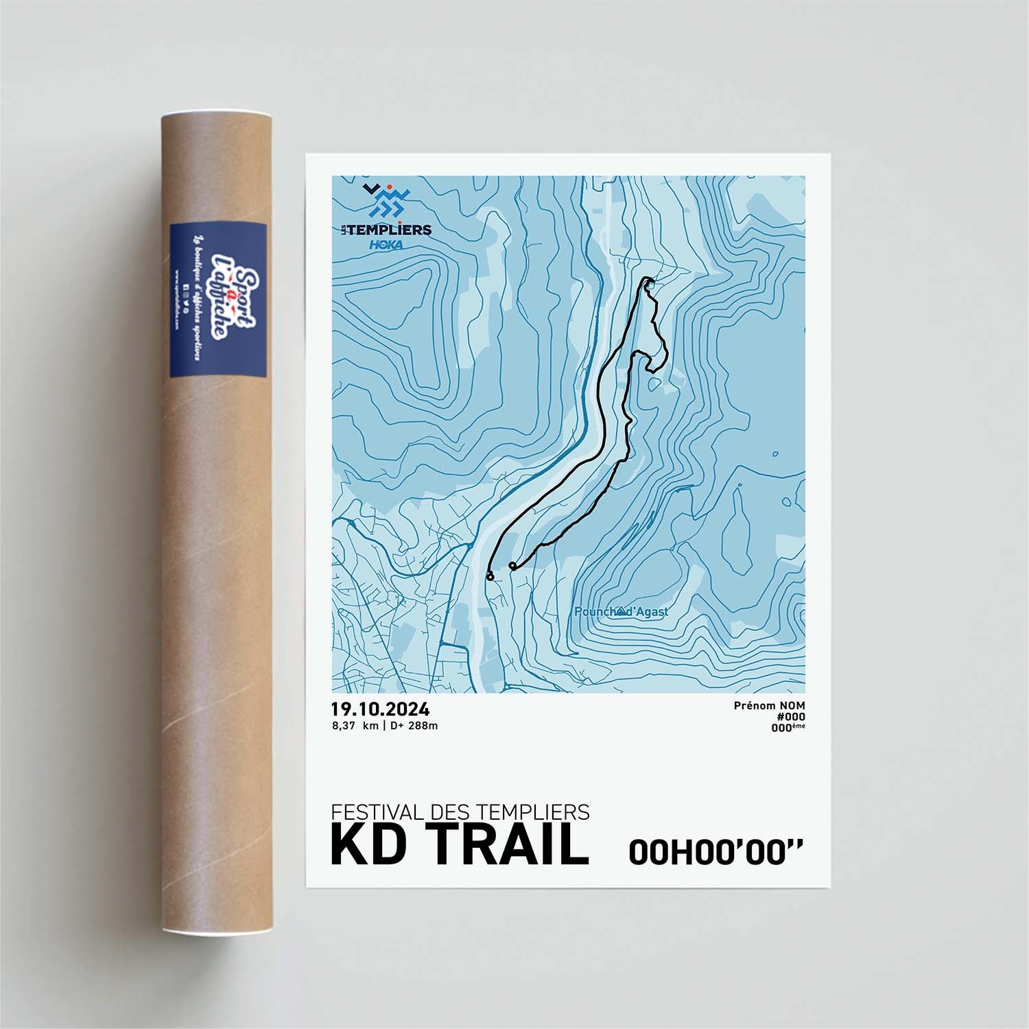 Affiche Running -  Festival des Templiers - KD Trail