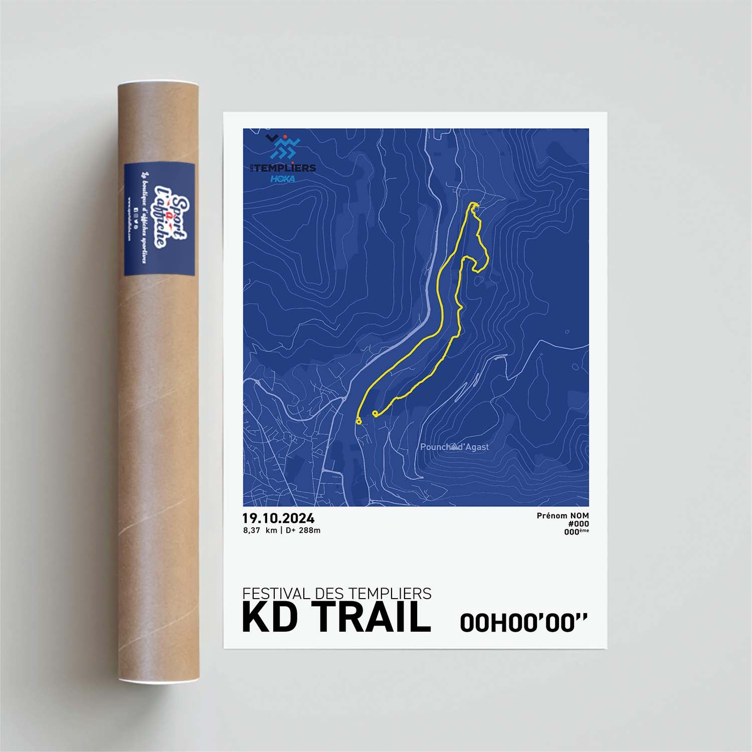 Affiche Running -  Festival des Templiers - KD Trail
