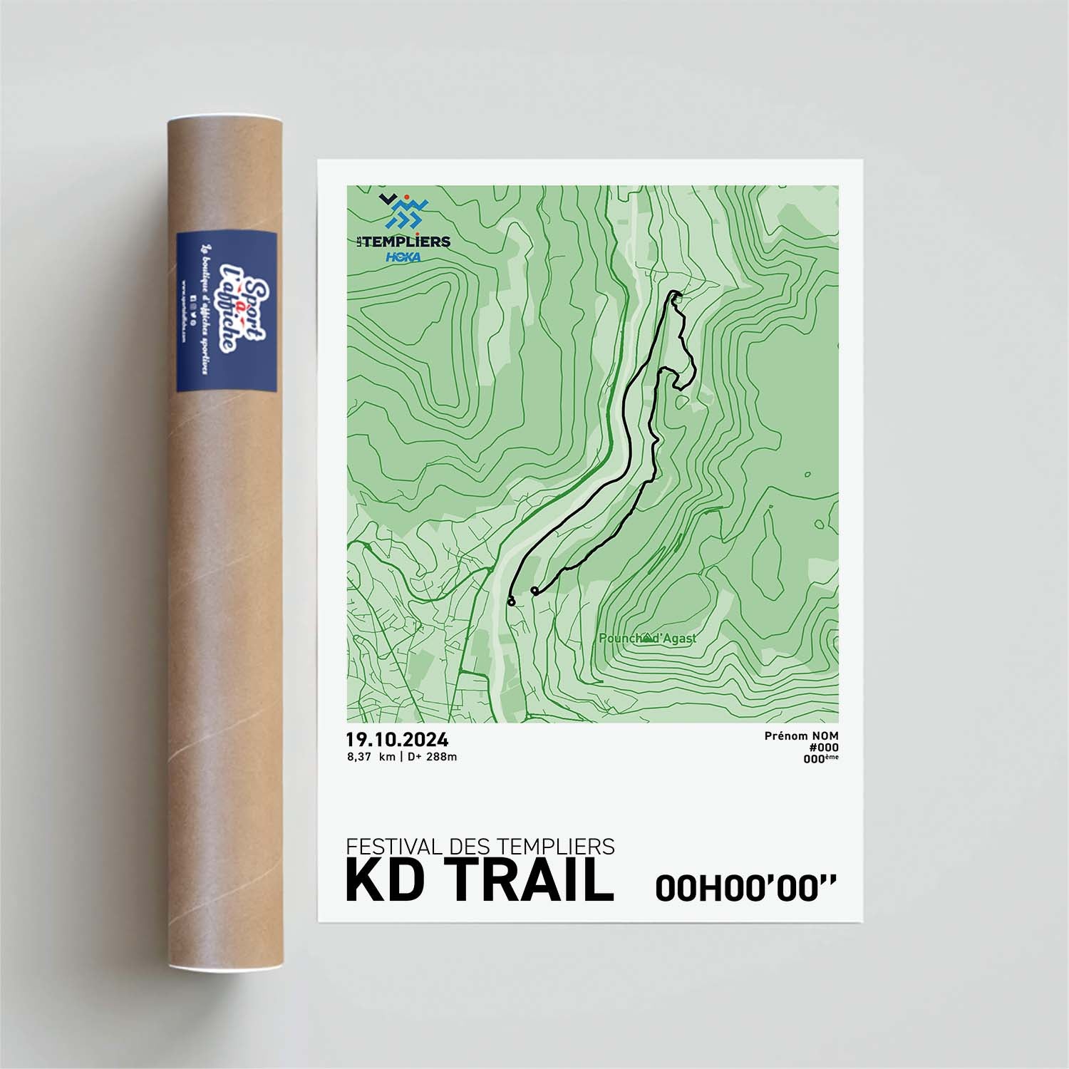 Affiche Running -  Festival des Templiers - KD Trail