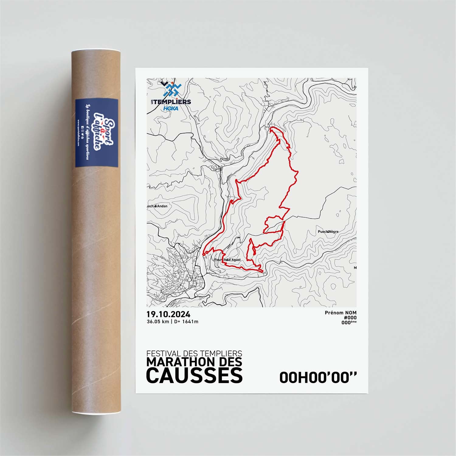 Affiche Running -  Festival des Templiers - Marathon des Causses