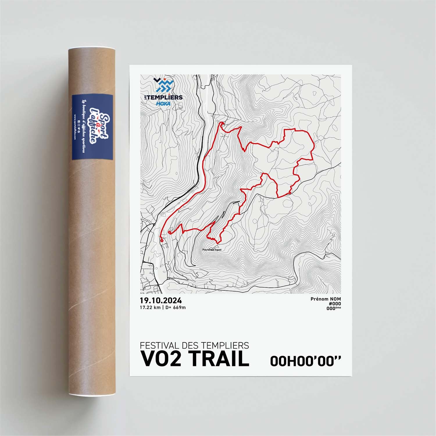 Affiche Running -  Festival des Templiers - VO2 Trail