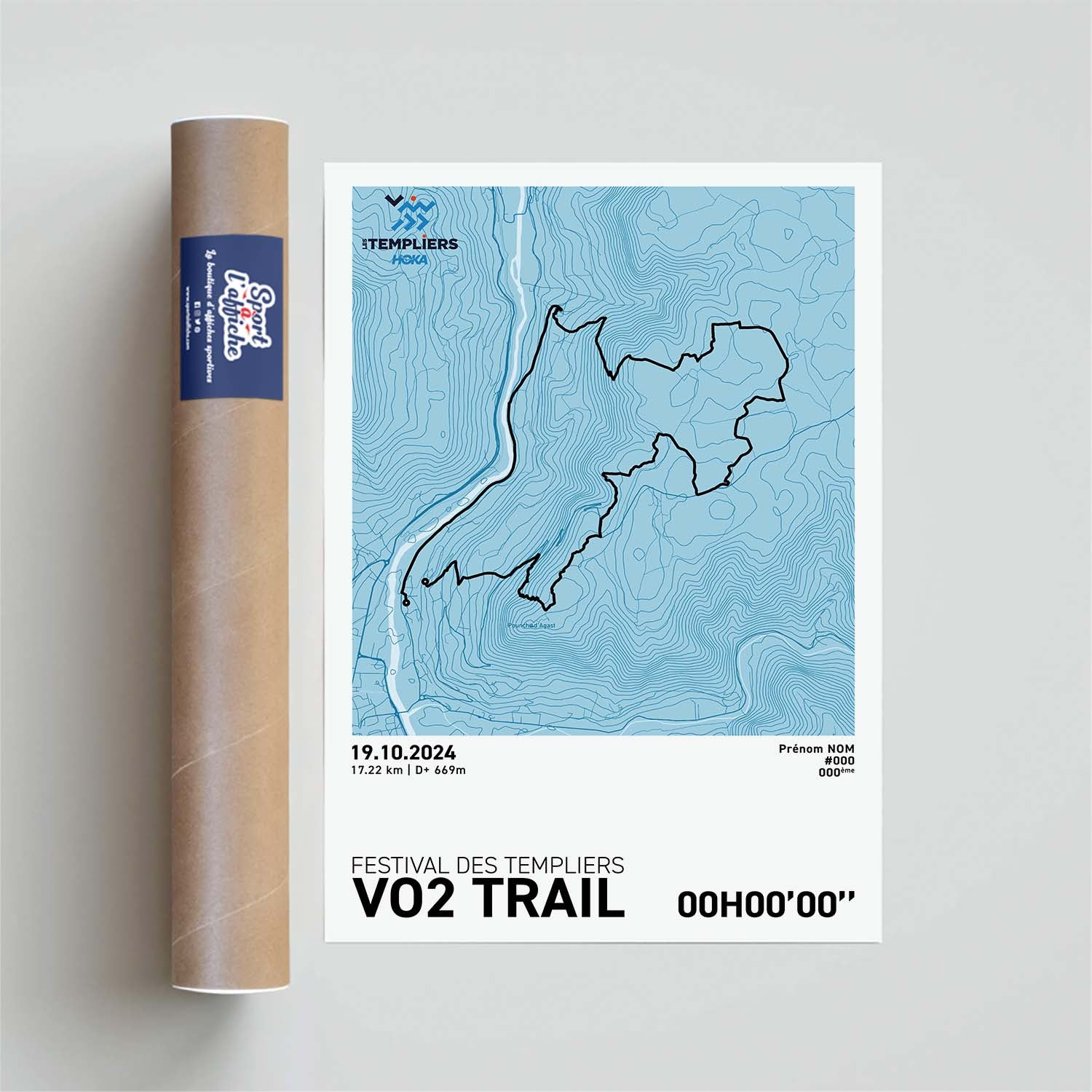 Affiche Running -  Festival des Templiers - VO2 Trail