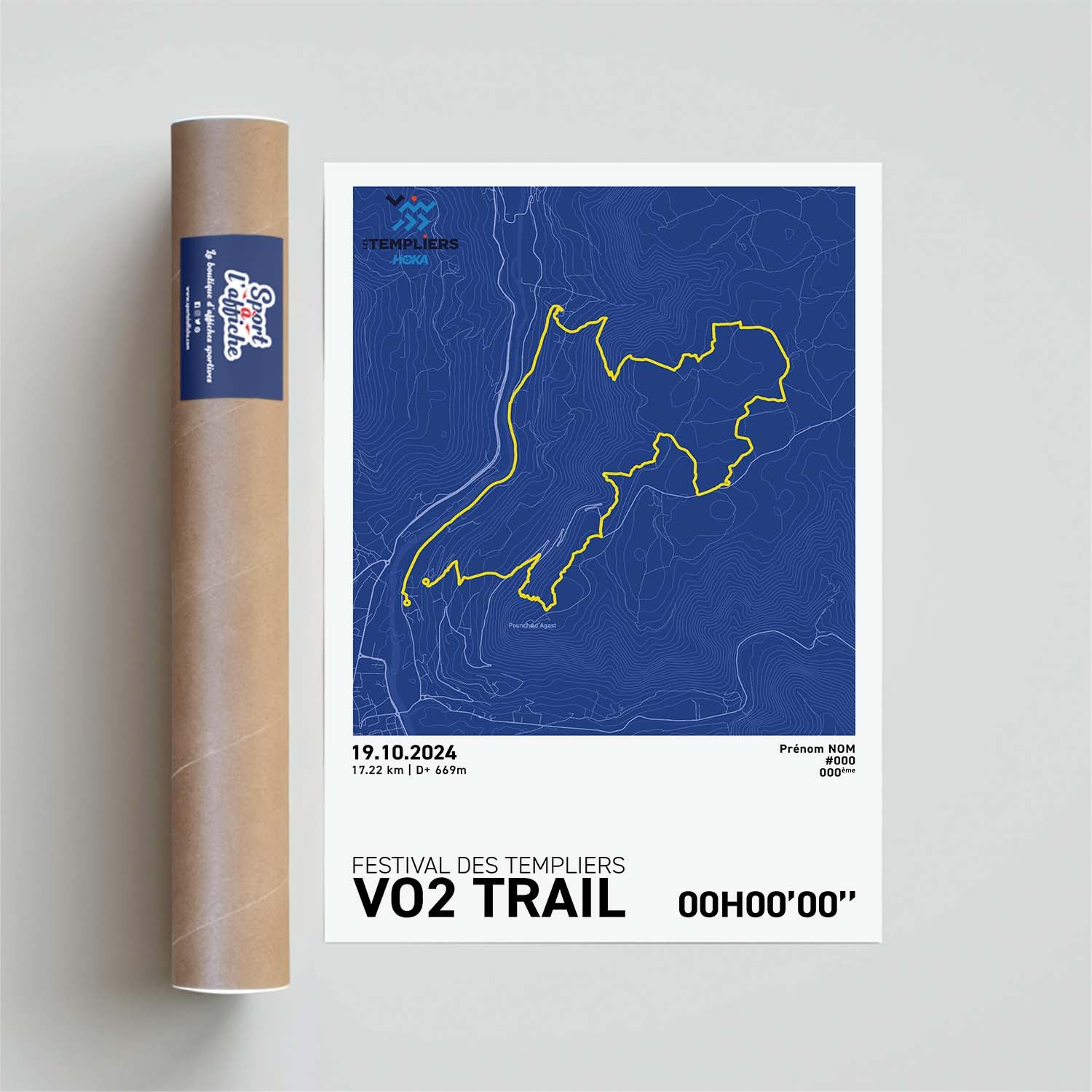 Affiche Running -  Festival des Templiers - VO2 Trail