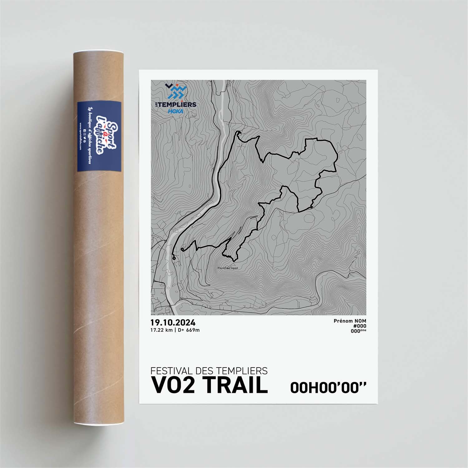 Affiche Running -  Festival des Templiers - VO2 Trail