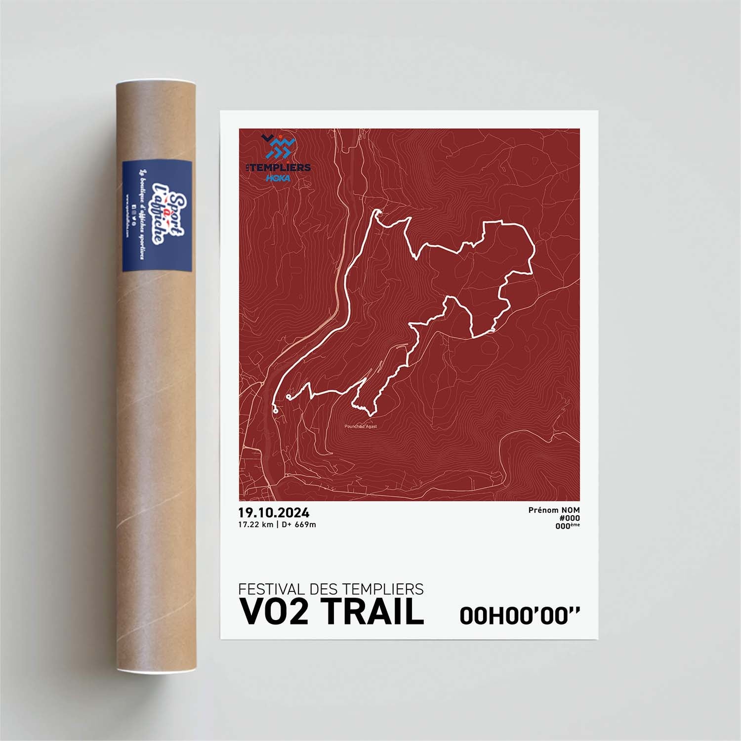 Affiche Running -  Festival des Templiers - VO2 Trail