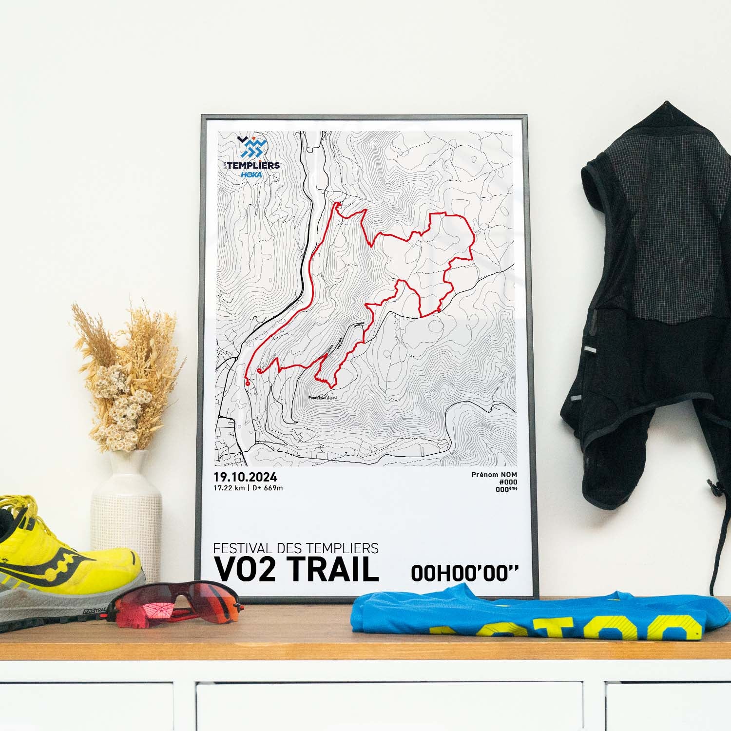 Affiche Running -  Festival des Templiers - VO2 Trail