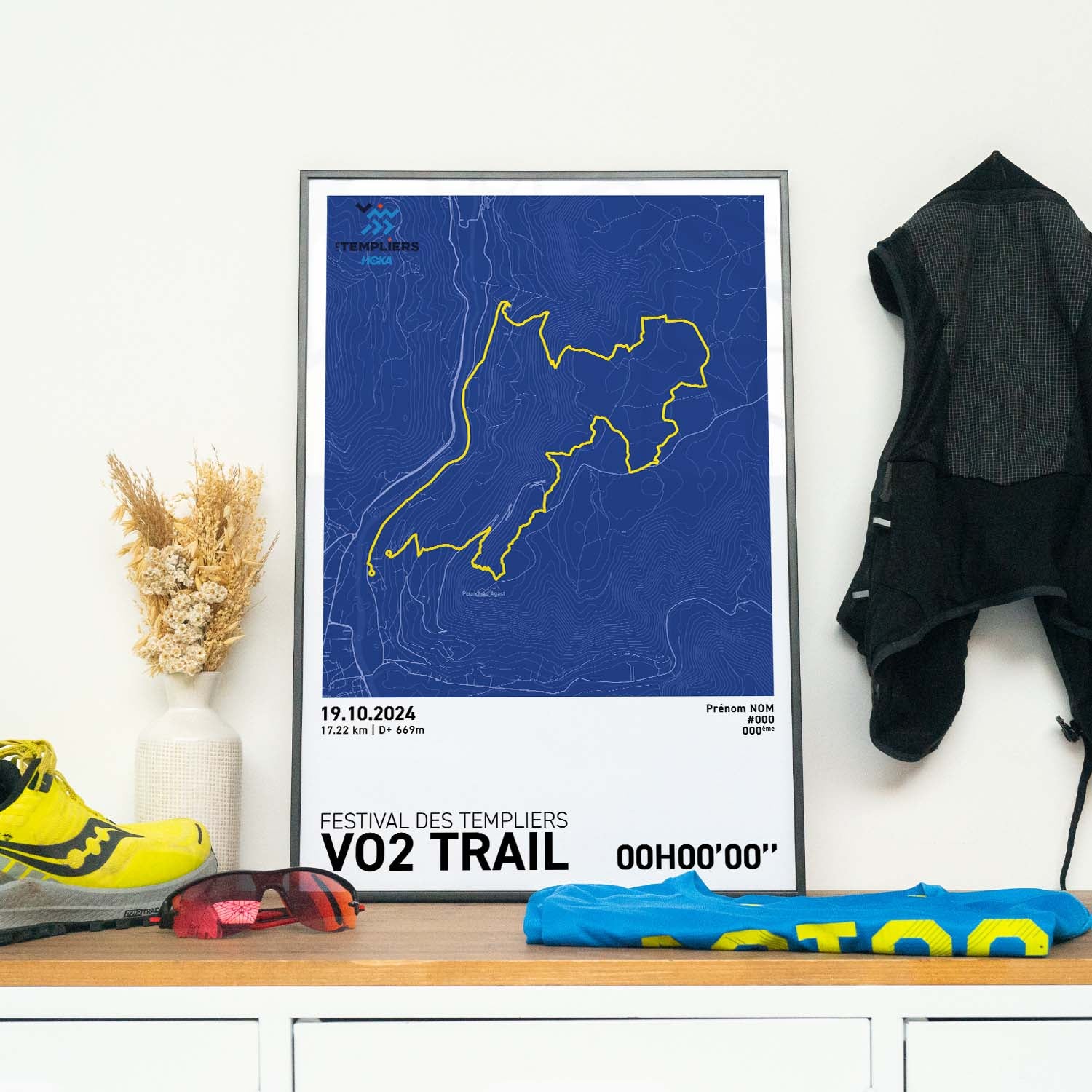 Affiche Running -  Festival des Templiers - VO2 Trail