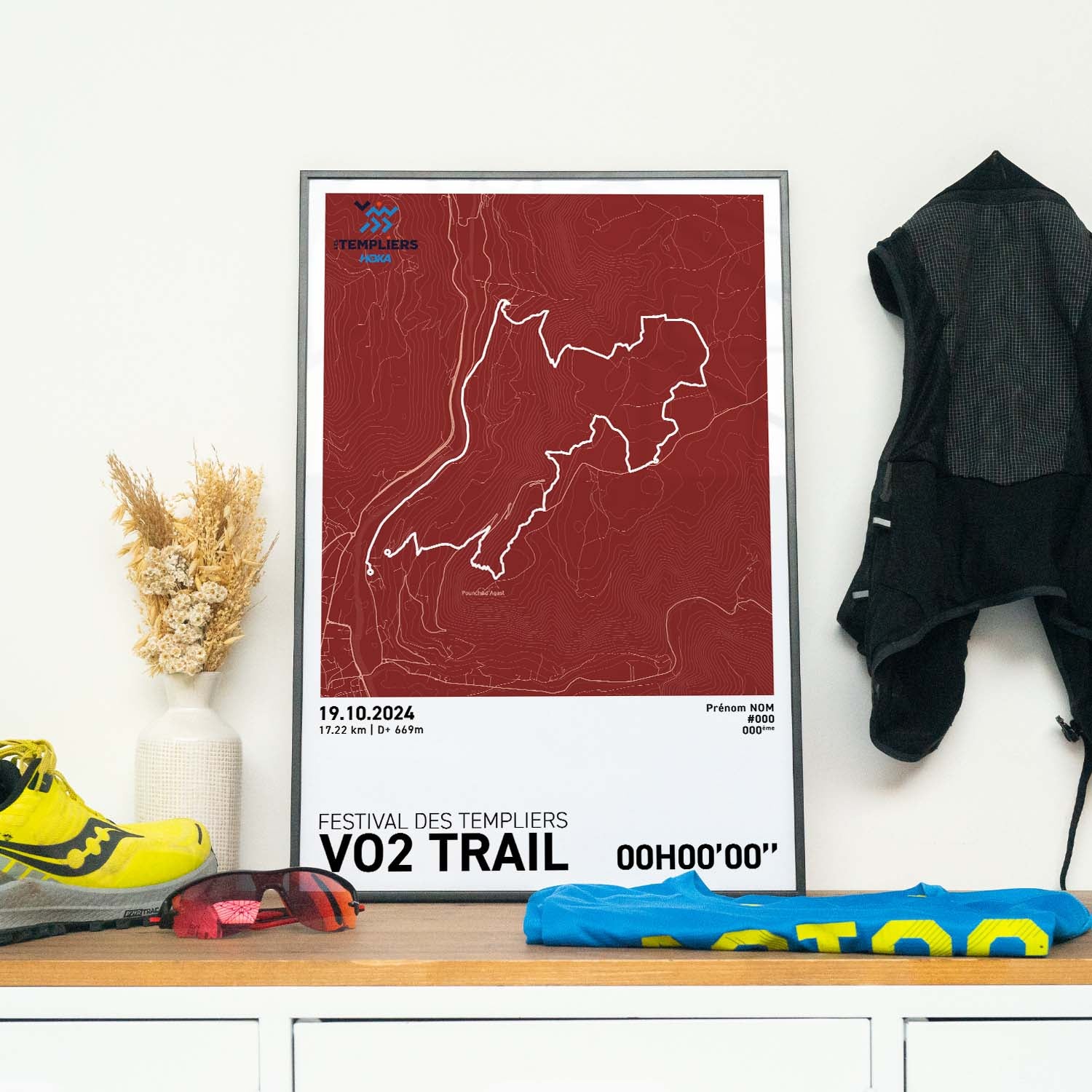Affiche Running -  Festival des Templiers - VO2 Trail