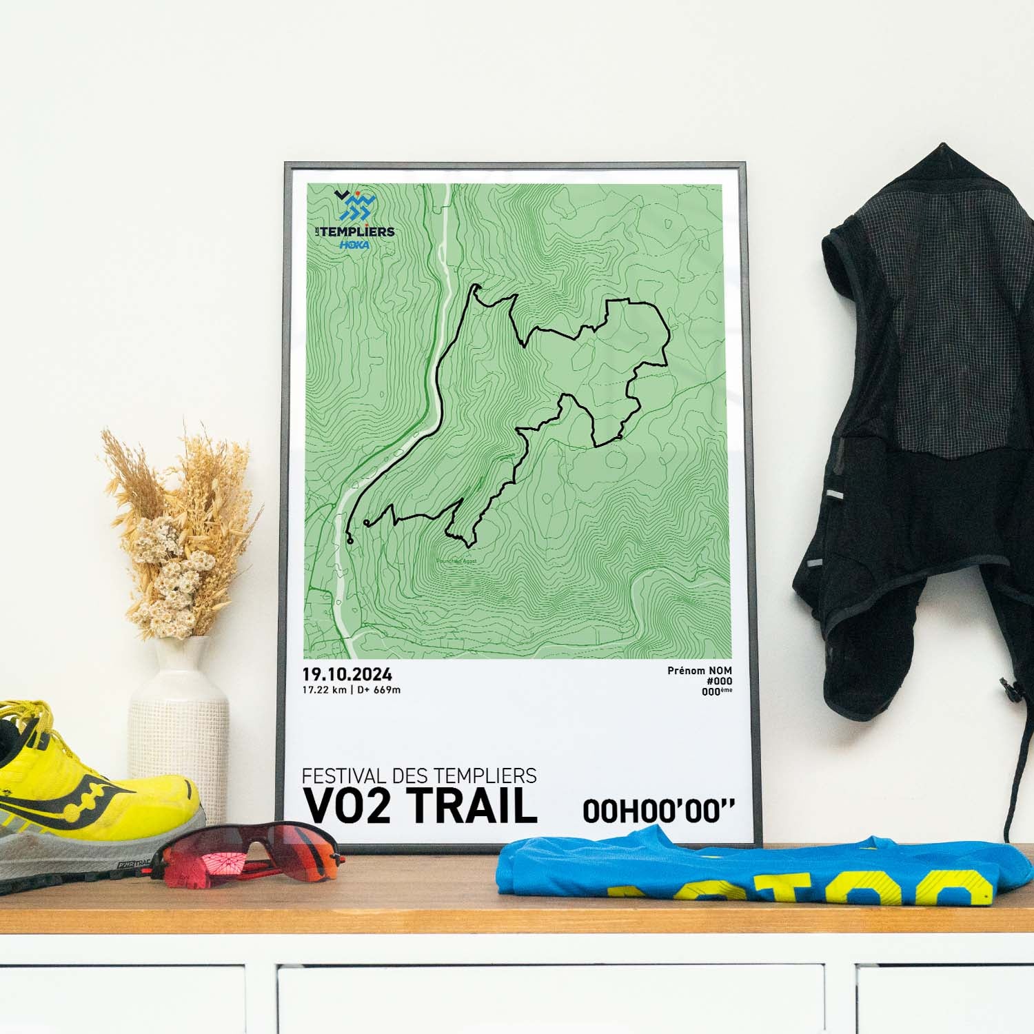 Affiche Running -  Festival des Templiers - VO2 Trail