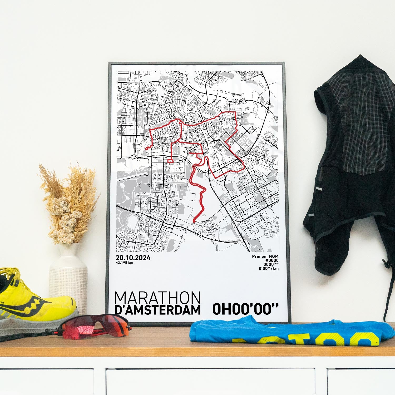 Affiche Running - Marathon d'Amsterdam