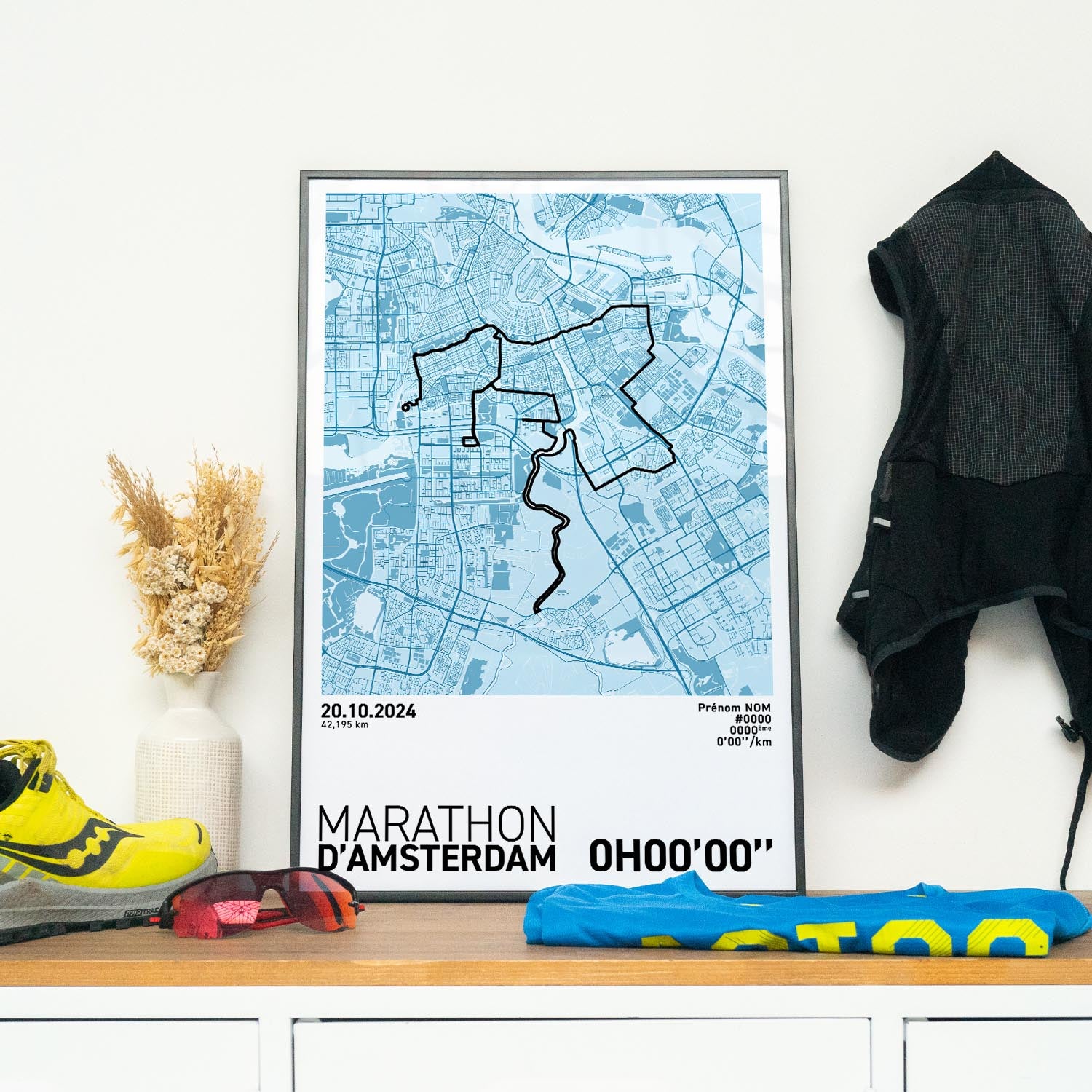 Affiche Running - Marathon d'Amsterdam